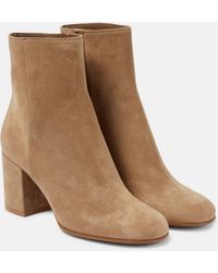 Gianvito Rossi - Joelle Suede Ankle Boots - Lyst