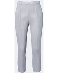 Pleats Please Issey Miyake - Basics Cropped Pleated Slim Pants - Lyst