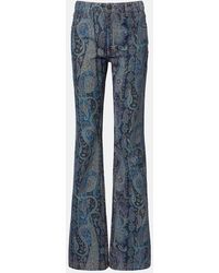 Etro - Printed Flared Jeans - Lyst