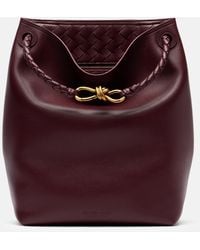 Bottega Veneta - Andiamo Small Leather Bucket Bag - Lyst