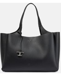 Tod's - T Timeless Medium Leather Tote Bag - Lyst