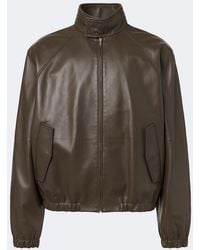 Bottega Veneta - Intrecciato Leather Blouson Jacket - Lyst