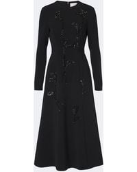 Carolina Herrera - Embellished Midi Dress - Lyst