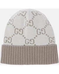 Gucci - Gg Cashmere Jacquard Beanie - Lyst