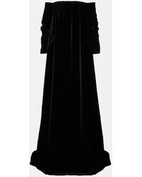 Max Mara - Open-Back Cotton Velvet Gown - Lyst