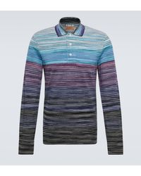 Missoni - Striped Cotton Pique Polo Sweater - Lyst