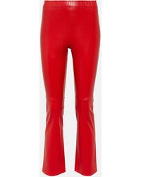 Stouls - Leather Cropped Pants - Lyst