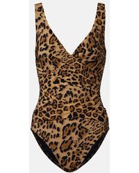 Karla Colletto - Leopard-Print Draped Swimsuit - Lyst