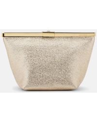 Jimmy Choo - Ganache Metallic Leather Clutch - Lyst