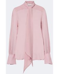 Nina Ricci - Tie-Neck Silk Blouse - Lyst