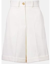 Patou - High-Rise Cotton Gabardine Bermuda Shorts - Lyst