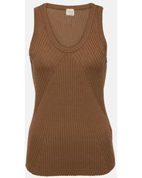 Tod's - Ribbed-knit Cotton Tank Top - Lyst
