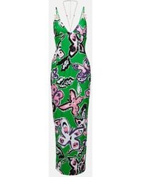 Area - Abito Lungo Con Stampa - Lyst