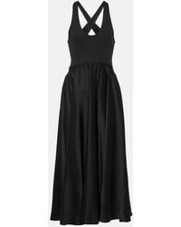 Alaïa - Cotton-Blend Midi Dress - Lyst