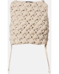 Balmain - Crochet Cotton Crop Top - Lyst