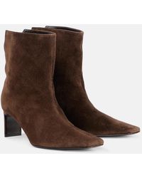 KHAITE - Ona 55 Suede Ankle Boots - Lyst