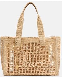 Chloé - Summer Banana East-West Raffia Tote Bag - Lyst