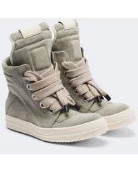 Rick Owens - Geobasket Suede High-Top Sneakers - Lyst