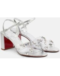 Christian Louboutin - Queenie Pvc And Metallic Leather Sandals - Lyst