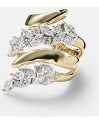 YEPREM - Anillo Golden Strada De Oro Amarillo Y Blanco De 18 Ct Con Diamantes - Lyst