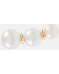 Sophie Bille Brahe - Trois Perles 14kt Yellow Gold Single Earring With Pearls - Lyst