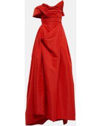 Vivienne Westwood Draped Off-shoulder Gown - Red