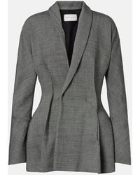 Magda Butrym - Draped Wool-Blend Blazer - Lyst