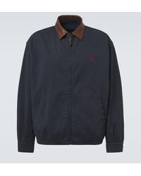 Prada - Chaqueta De Lona De Algodon Con Piel - Lyst