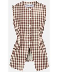 Veronica Beard - Lois Gingham Seersucker Top - Lyst