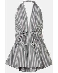 Dries Van Noten - Striped Halterneck Cotton Top - Lyst