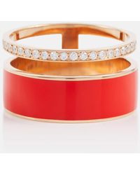 Repossi - Ring Berbere Chromatic aus 18kt Rosegold mit Emaille und Diamanten - Lyst