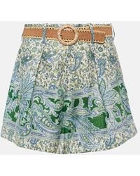 Zimmermann - Paisley Print -Leinen Shorts - Lyst