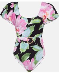 Alexandra Miro - Jeanie Floral Belted Swimsuit - Lyst