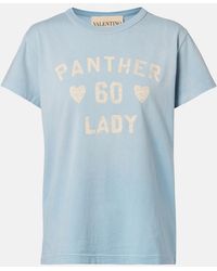 Valentino - Printed Cotton Jersey T-Shirt - Lyst