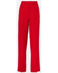 Victoria Beckham - Mid-Rise Tapered Pants - Lyst