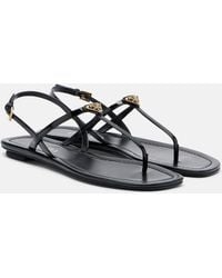 Prada - Patent Leather Thong Sandals - Lyst