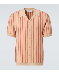 King & Tuckfield - Striped Knitted Wool Bowling Shirt - Lyst