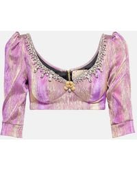 Miss Sohee - Embellished Crop Top - Lyst