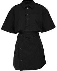 Jacquemus La Robe Arles Shirt Minidress - Black
