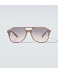 Brunello Cucinelli - Logo Aviator Sunglasses - Lyst