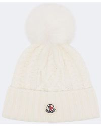Moncler - Logo Cable-Knit Wool And Cashmere Beanie - Lyst