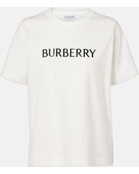 Burberry - Cotton T-Shirt With Logo - Lyst