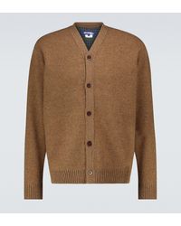 Junya Watanabe Wolle Cardigan aus Wolle in Braun für Herren Herren Bekleidung Pullover und Strickware Strickjacken 