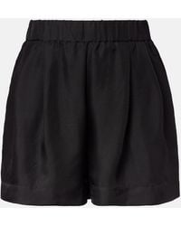 Asceno - Zurich Silk Twill Shorts - Lyst