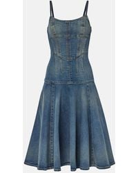 McQueen - Abito Midi Di Jeans - Lyst