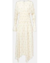 Ganni - Dress With Floral Pattern - Lyst