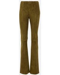 Stouls - Kam 24 Suede Flared Pants - Lyst