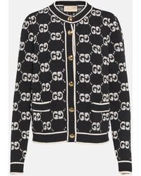 Gucci - Embroidered Monogram Cardigan - Lyst
