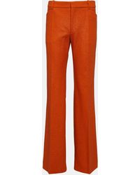 Chloé - Felted Wool And Cashmere Jersey Flared Pants - Lyst
