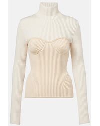 Jean Paul Gaultier - Ribbed-Knit Wool-Blend Turtleneck Sweater - Lyst